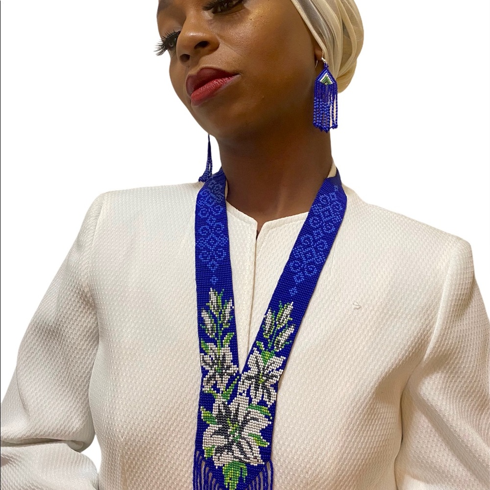 Handcrafted bead embroidery African tribal Jewelry